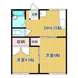 シャン・ド・フルール【1階】の間取り