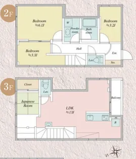 SILVERADO方南【2階】の間取り