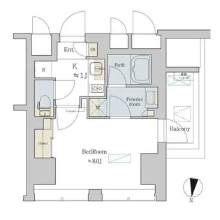 Brillia ist 渋谷本町【5階】の間取り