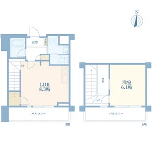 ボヌール三軒茶屋【5階】の間取り