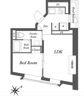 EXAM中目黒III【4階】の間取り