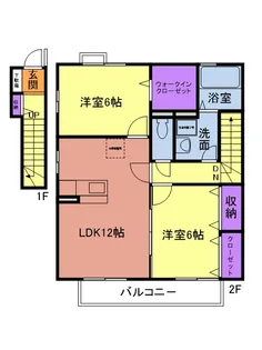 アベニュー弐番館【2階】の間取り