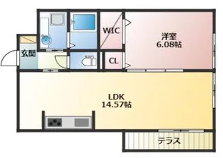 LA VILLA A棟【1階】の間取り