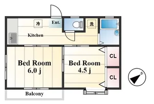 神奈川県川崎市多摩区登戸新町【アパート】の間取り