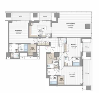 虎ノ門ヒルズ レジデンシャルタワー【41階】の間取り