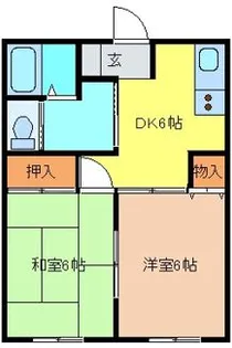 フラット吉島台【1階】の間取り