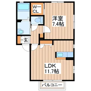タウンコートII【2階】の間取り