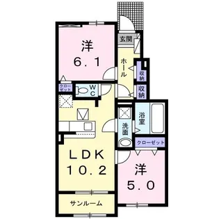 フェリシア【1階】の間取り