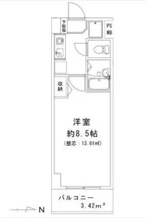 マモール北久里浜【3階】の間取り
