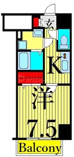 ライジングプレイス浅草NORTH【8階】の間取り