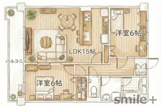 アリベ東古松【9階】の間取り