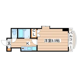 ニューメゾン土樋【3階】の間取り