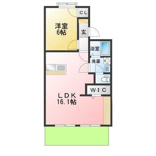 ビューラー西之宮【1階】の間取り