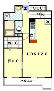 エヴァーグリーン思案橋【8階】の間取り