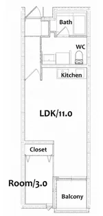Apartment結【2階】の間取り