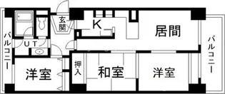 東海プラザ白石【6階】の間取り