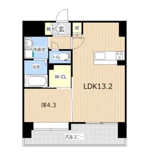 LIBTH桜町【4階】の間取り