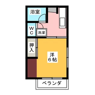 ハピネス宮崎【1階】の間取り