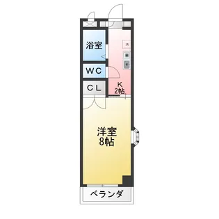 第3ハイツ竹長【4階】の間取り