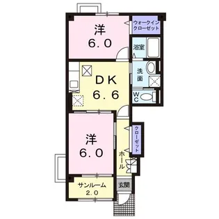 リヴァーサイド意宇IV【1階】の間取り