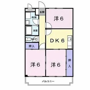 ルミナスマンション【2階】の間取り