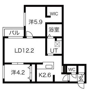 ao akua CTS【4階】の間取り