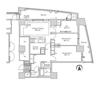 アクティ汐留【6階】の間取り