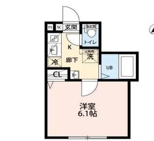 グランクオール明大前【1階】の間取り