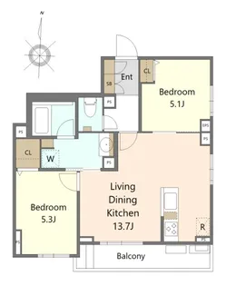セントリビエ【2階】の間取り