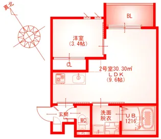 REGALEST 鶴見【1階】の間取り