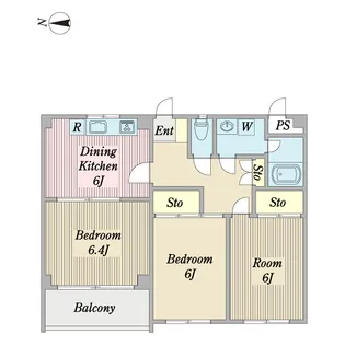 ユーティブラザ鹿骨【2階】の間取り