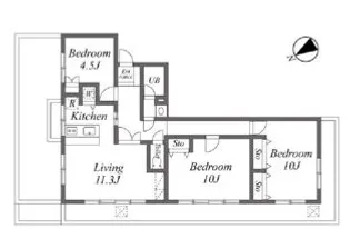 ユーコート東長崎【3階】の間取り