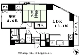 朝日パリオ西新井西館【7階】の間取り