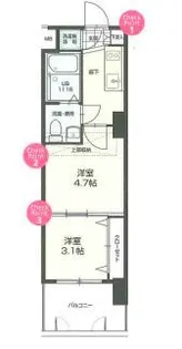 No.70 HARBOR SOUTH TOWER【8階】の間取り