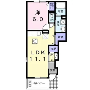 シュウエイヒルズ イースト【1階】の間取り