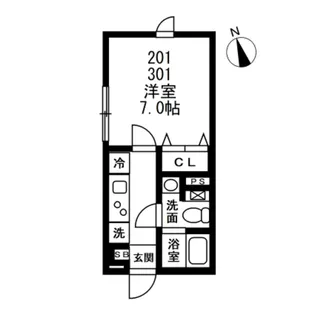 NOZOMIO祐天寺【3階】の間取り