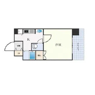 アクロス塚本リヴィエール【7階】の間取り