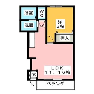 ツインシティー大池 A棟【1階】の間取り