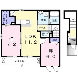 グランメルII【2階】の間取り