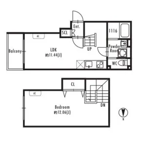 プライマル四谷荒木町の間取り