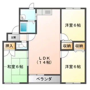 シャトゥソレイユ【1階】の間取り
