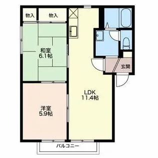 セジュールII【2階】の間取り