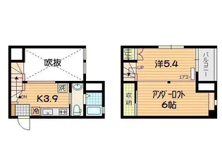 ヒューマンスクエア月が丘【2階】の間取り