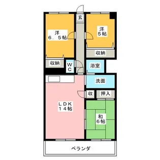 サンマンション御器所【7階】の間取り