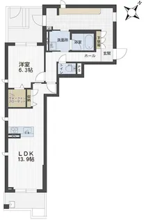 【SHM】ル・ソレイユ・ルヴァン【1階】の間取り