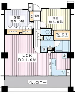 エクセレントアクイラ浦安【6階】の間取り