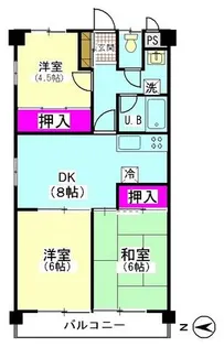 エムズ萩中【3階】の間取り