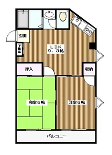 リバーサイドハイツ【1階】の間取り