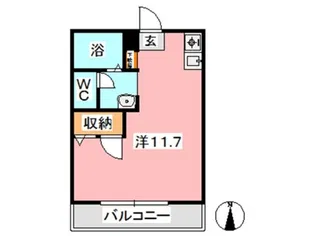 ローズガーデン庭瀬【2階】の間取り