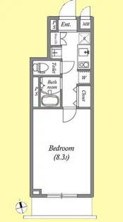 クオリタス大森山王【3階】の間取り